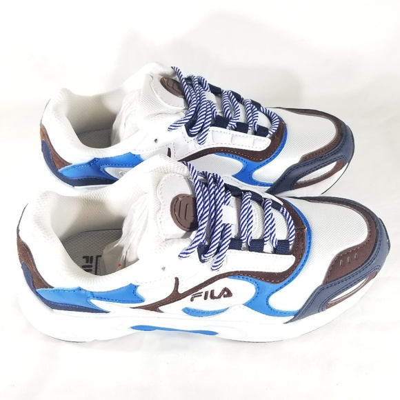 FILA Luminance Blue Brown and White Shoes 5RM00533 - Picture 3 of 7